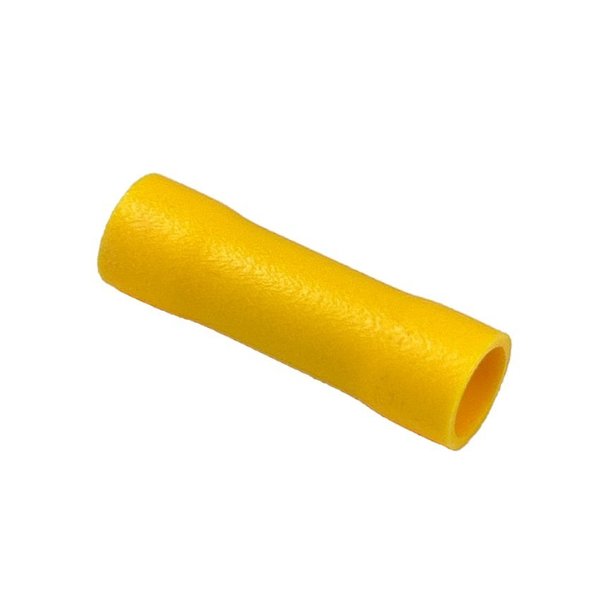 Remington Industries Butt Terminals, PVC Insulated, 10-12 AWG Wire, Yellow, 100 Pcs BV5.5-100